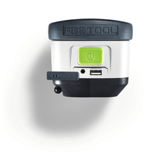 Festool Logo auf einer Baustellenleuchte