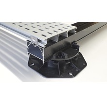 Terrassenunterkonstruktion aus Aluminium und Kunststoff