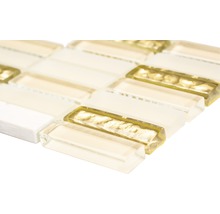 Mosaikfliese aus Glas und Naturstein