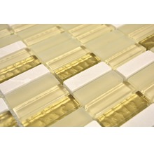 Mosaikfliesen aus Glas und Stein