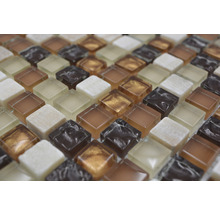 Quadratische Mosaikfliesen aus Glas