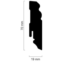 Profilleiste mit den Maßen 70 mm x 19 mm