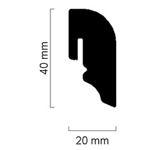 Profilleiste mit den Maßen 40 mal 20 Millimeter