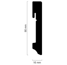 Profilleiste mit den Maßen 90 mm mal 16 mm