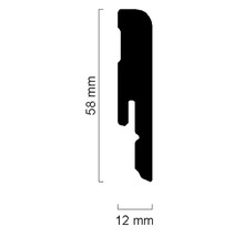 Profilleiste mit den Maßen 58 mm Höhe und 12 mm Breite