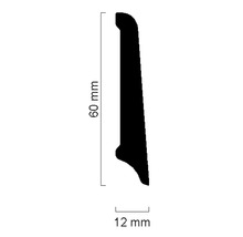 Profilleiste mit den Maßen 60 Millimeter mal 12 Millimeter