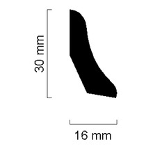Profilleiste mit den Maßen 30 mm x 16 mm