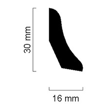 Profilleiste mit den Maßen 30 mm mal 16 mm
