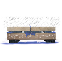 Illustration der Feuchtigkeitsableitung einer Holzterrasse