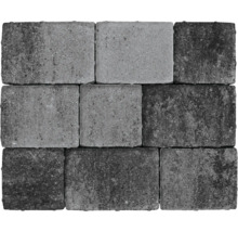 Graue Betonpflastersteine im Verbund verlegt