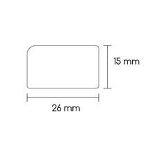 Produktmaß: 26 mm x 15 mm