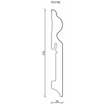 Profilleiste mit den Maßen 115 mal 15 Millimeter