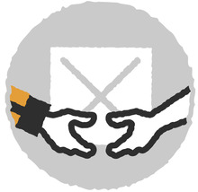 Symbol für Stimmabgabe oder Wahlbeteiligung