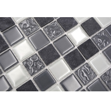 Mosaikfliese aus Glas und Stein, quadratisch