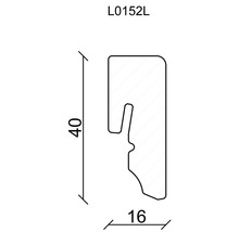 Zeichnung eines Profils mit den Maßen 40 x 16 mm