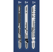 Bosch Stichsägeblätter Set für Holz, 15-teilig