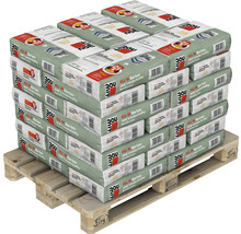 Palette mit Säcken voller Garten- und Landschaftsbeton