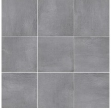 Graue Bodenfliesen, quadratisch angeordnet