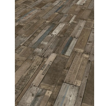 Holzboden mit Aufdruck