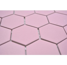 Nahaufnahme von sechseckigen Fliesen