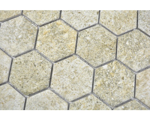 Keramikmosaik HX Curio GB Hexagon 32,5x28,1 cm Beige