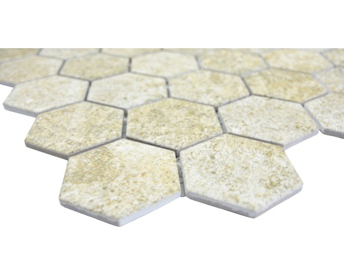 Keramikmosaik HX Curio GB Hexagon 32,5x28,1 cm Beige