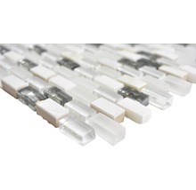 Mosaikfliese aus Glas und Naturstein