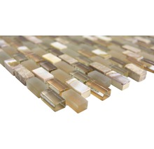 Mosaikfliese aus Glas und Stein