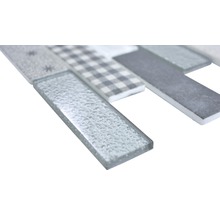 Mosaikfliese aus Glas und Steinzeug mit verschiedenen Mustern