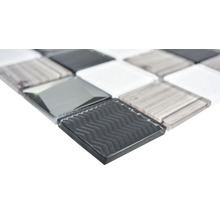 Mosaikfliese aus Glas und Naturstein