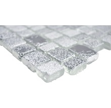 Mosaikfliesen aus Glas und Silber