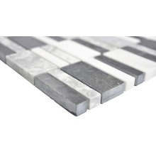 Mosaikmatte aus Marmor mit rechteckigen Steinen