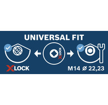 Universelle Passform X-Lock M14 Durchmesser 22,23