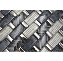 Mosaikfliesenmuster mit rechteckigen Glasfliesen
