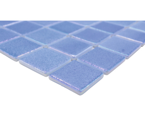 Glasmosaik VP55382PUR Quadrat ECO Shell AZURE 38 PUR 31,6x31,6cm