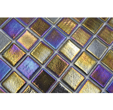 Quadratische Mosaikfliesen aus Glas