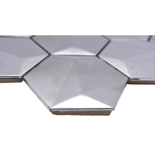 Sechseckige Mosaikfliese aus Metall