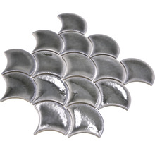 Mosaikfliese im Fächerdesign für Wand- und Bodengestaltung