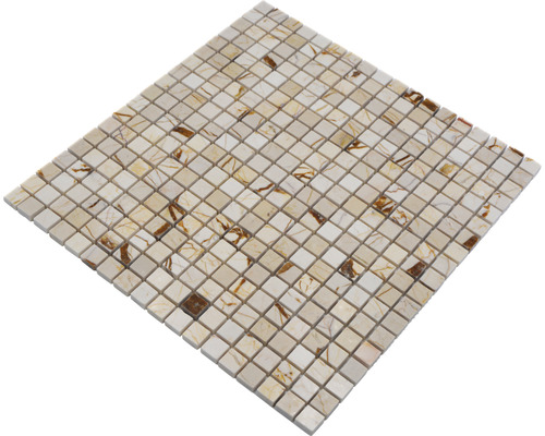 Natursteinmosaik MOS 15/2807 Quadrat golden cream 30,5x32,2cm