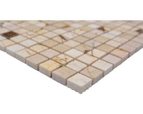 Natursteinmosaik MOS 15/2807 Quadrat golden cream 30,5x32,2cm