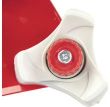 Detailansicht einer Schraube mit Flügelmutter