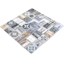 Quadratisches Mosaikfliesenmuster mit verschiedenen Designs und Texturen