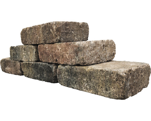 Sechs Pflastersteine gestapelt