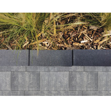 Gartenweg mit Rasenkante und Pflastersteinen