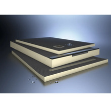 Illustration einer Duschwanne mit Entwässerungssystem