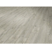 Nahaufnahme von Laminatboden in Holzoptik