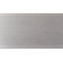 Edelstahl Sockelleiste mit horizontaler Linienstruktur