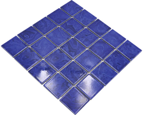 Keramikmosaik SD 641N Quadrat uni Marine Blue glänzend 30,4x30,4cm