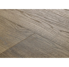 Nahaufnahme von zwei Laminatdielen mit Holzmaserung.