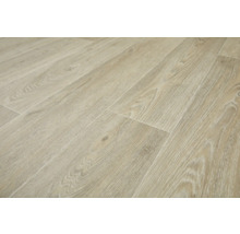 Nahaufnahme von hellem Laminatboden mit Holzoptik